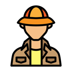 Archeaologist Vector Filled Icon Design