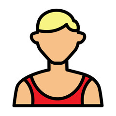 Athlete Vector Filled Icon Design