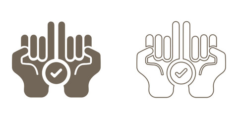 Promise icon set. Promise icon Solid and  line style. editable icon, vector collection