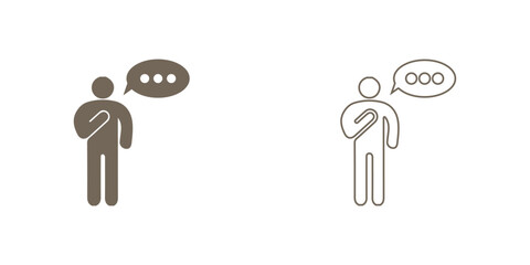 Swear icon set.  Swear icon Solid and line style.