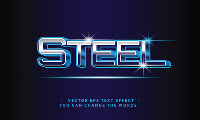steel text effect illustration