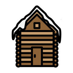Snowy Roof Vector Filled Icon Design