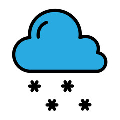 Snowfall Vector Filled Icon Design