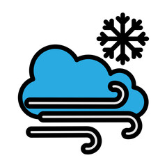 Blizzard Vector Filled Icon Design