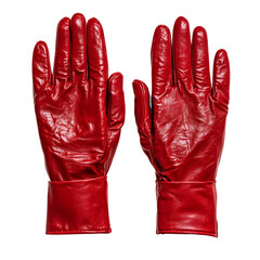 Red Leather Gloves Fashion Accessory Winter Warmth,