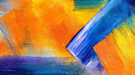 strokes in chaotic composition with vivid contrast