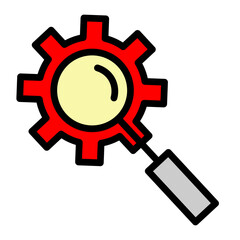 Failure Mode Analysis Vector Filled Icon Design