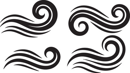 Fototapeta premium wave swirl icon, wave swirl silhouette, wave swirl vector, wave swirl clipart, wave swirl graphic, wave swirl design