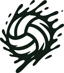 Volley Logo - Action volleyball splash dynamic design