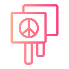 pacifism gradient icon