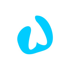 Abstract Freeform Logo – Fluid Blue Organic Symbol
