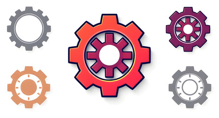 gear vector, settings icon, mechanical gear symbol, colorful cogwheel, gear illustration, bright gear icon, engineering gear, rainbow gear icon, cog vector design, multicolor gear, abstract gear icon,