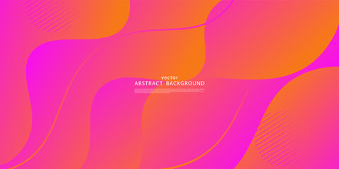 Abstract gradient wave background in bright colors. Trendy background with fluid wave and line pattern. Vector eps10