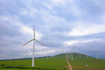 Fototapeta premium Wind turbines for electric power production