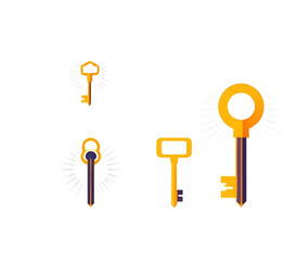 flat style key, black key silhouette, realistic key icon, vector house key, old fashioned key, office key icon, password security key, illustration of key, key and lock set, room key vector, symbolic 