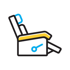 Vector multi color icon for Recliner