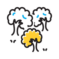 Vector multi color icon for Tree cultivation