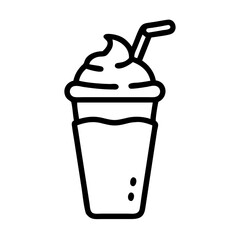Obraz premium milkshake icon 