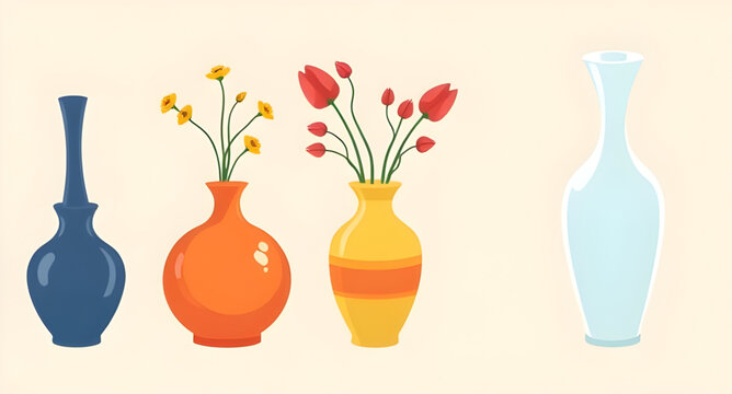 flower vase vector