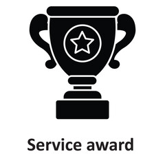 Service award :Vector Icon which can easily modify or edit