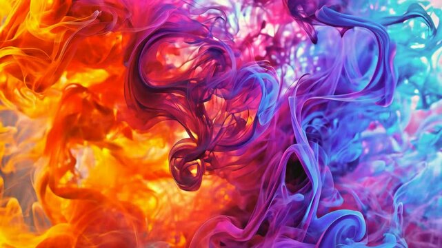 Impressive colored smoke, bright waves of paint, spectacular background for photos and videos, festive atmospheric smoke of various shades, creative smoke screen, art effect, smoke extravaganza