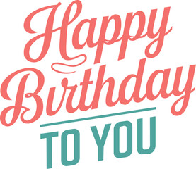 Happy Birthday Lettering