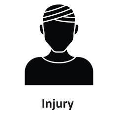 Injury insurance :Vector Icon which can easily modify or edit