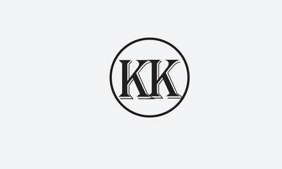 KK, K ,  KK , Abstract Letters Logo Monogram	