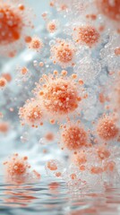 3d Corona virus on white background,Virus cells or bacteria molecule. Flu,microscope, infectious disease,Corona virus ,2019 nCo,Vaccination concept design.