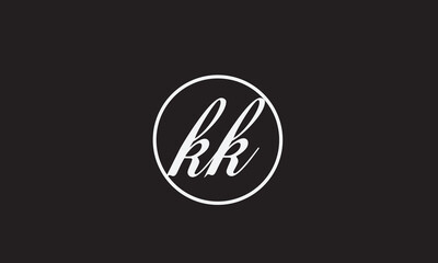 KK, K ,  KK , Abstract Letters Logo Monogram	