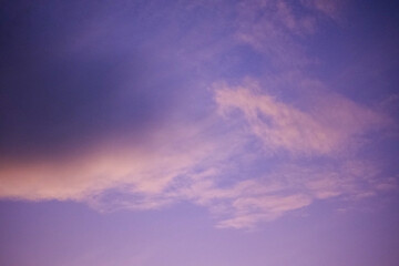 Blue sky and clouds at dusk