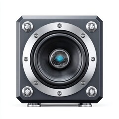Isolated studio speaker on white background
