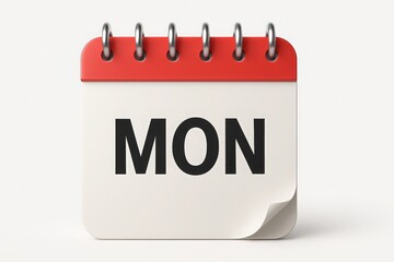 monday calendar page day reminder icon planner weekday schedule end of month