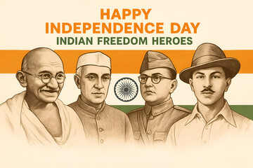 Freedom Fighters Celebration: Happy Independence Day India