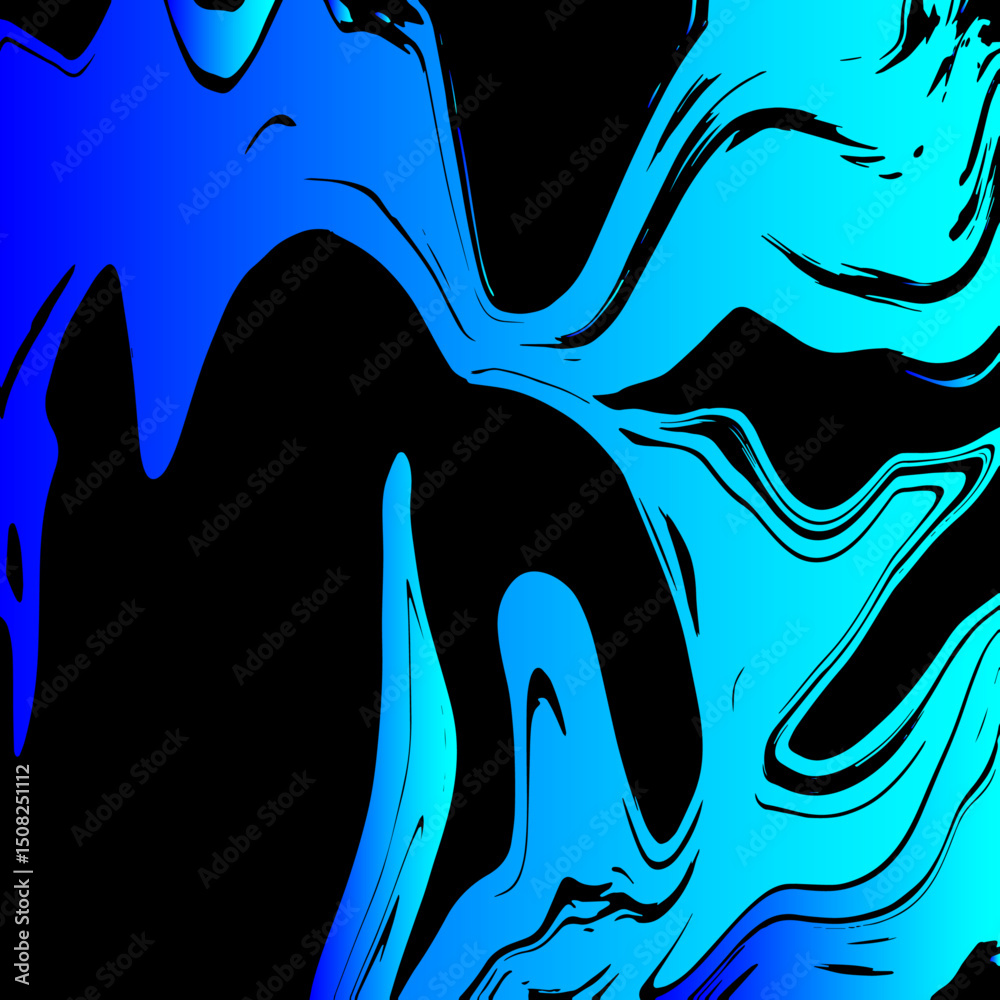 Poster abstract, fluid art background featuring dramatic black and red marbled swirls. surface with fluid s