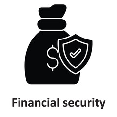 Financial security :Vector Icon which can easily modify or edit
