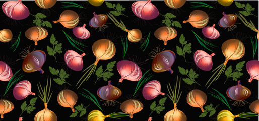 Onion seamless pattern