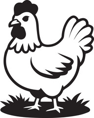 chicken icon, chicken vector, chicken clipart, chicken outline, chicken silhouette png, chicken graphic, chicken illustration,