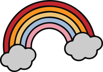 rainbow icon, rainbow vector, rainbow clipart, rainbow silhouette, rainbow graphic, rainbow illustration, rainbow design