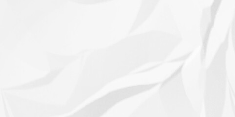 Rough wrinkled textured in white paper. White crumpled paper Blank white crumpled and creased paper poster.	