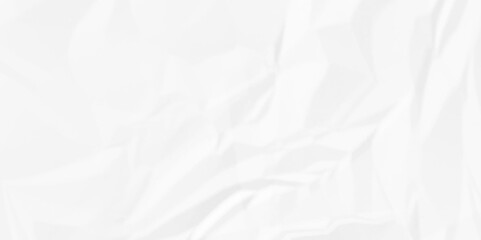 Rough wrinkled textured in white paper. White crumpled paper Blank white crumpled and creased paper poster.	