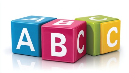 Colorful alphabet blocks