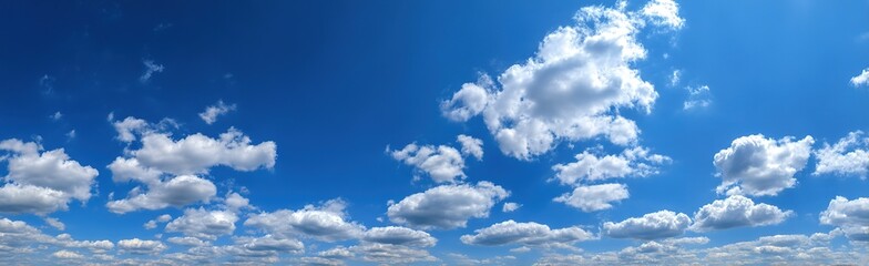 Obraz premium Vast Blue Sky with Fluffy White Clouds