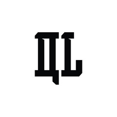 QL monogram logo design letter text name symbol monochrome logotype alphabet character simple logo