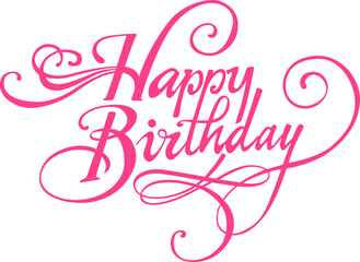 Happy Birthday Lettering