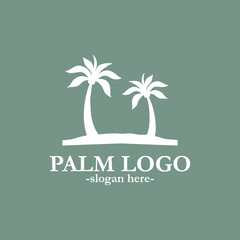 Obraz premium PALM BEACH LOGO DESIGN VECTOR ILLUSTRATION