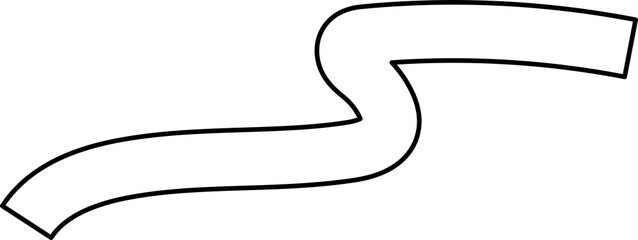 Fototapeta premium Lines curved doodle. Design elements