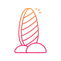 Surfboard vector icon