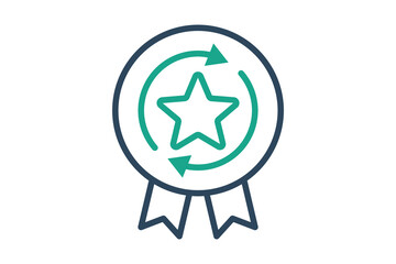 Consistency icon. line icon style. icon related to branding. business elements vector illustration