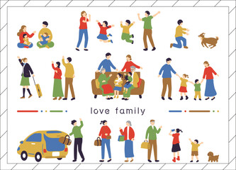 家族　イラスト素材集 © kid_a